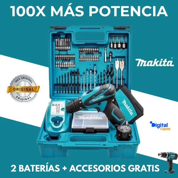 Taladro Percutor Makita Original + Kit de Accesorios GRATIS
