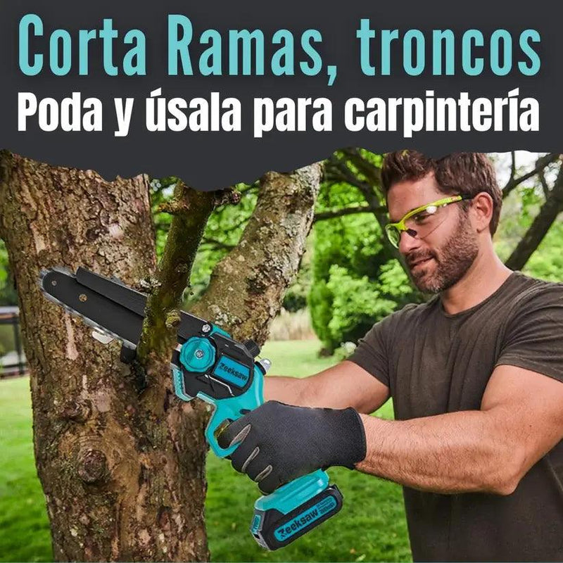 Motosierra Eléctrica Portatil a Batería PRO + 1 BATERIA EXTRA DE REGALO